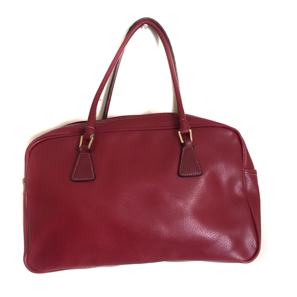 David Jones Red Purse Zipper Closure